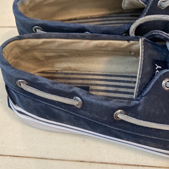 Men’s fabric Sperry Topsider in navy. Size 9 - Picture 3 of 6